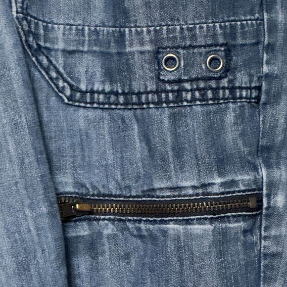 Lane Bryant Capri Jeans Size 14 High-Rise Blue Stretch Denim 18" Inseam - Picture 4 of 15